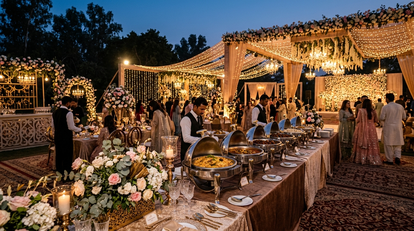 Outdoor Institutional Catering Setup